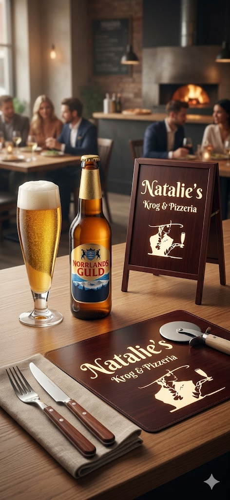 Bord på Natalies Krog & Pizzeria i Skarpnäck